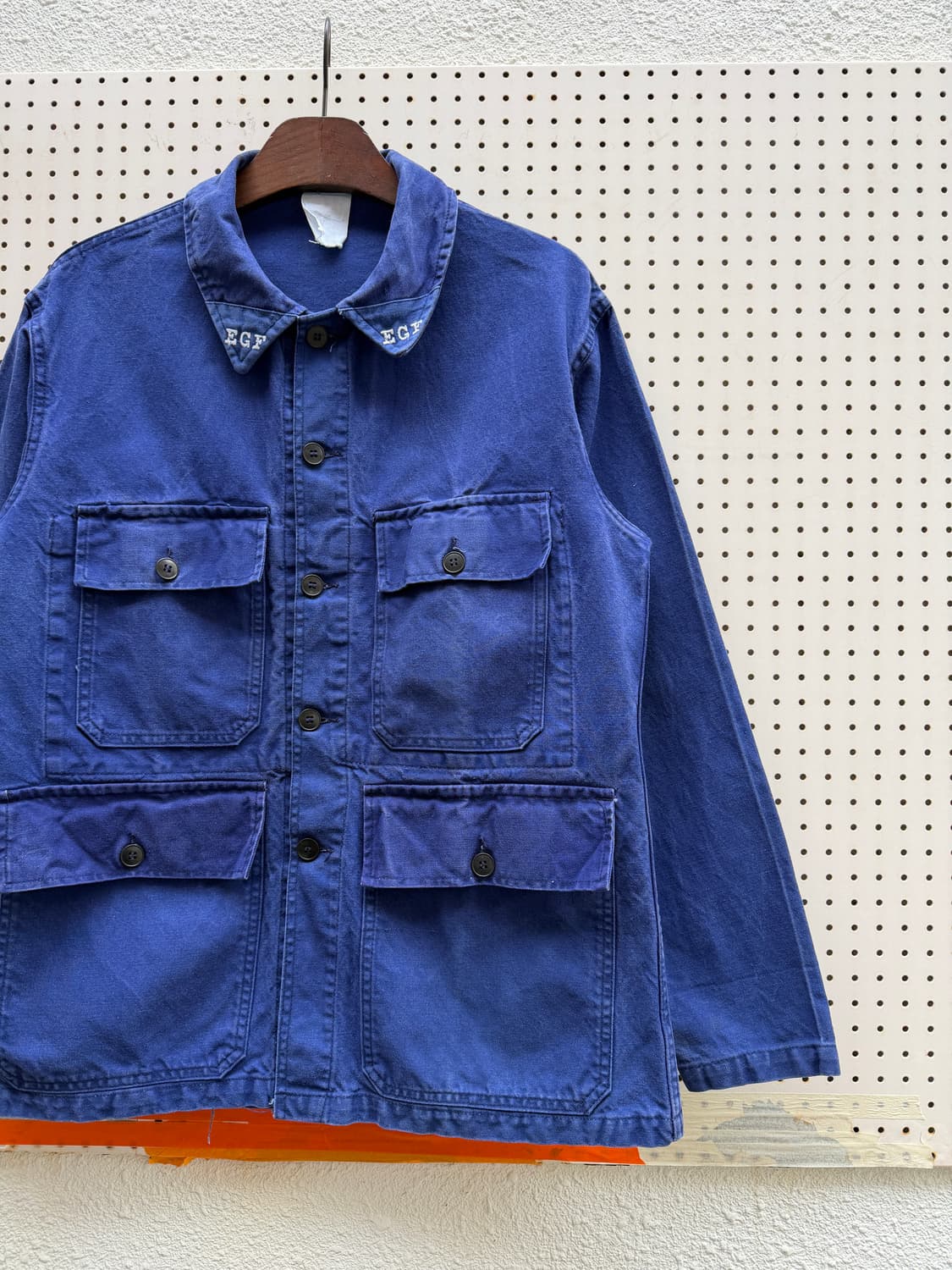 OLD MODEL WASHED PURPLE NAVY 빈티지프렌치워크자켓 상품이미지6