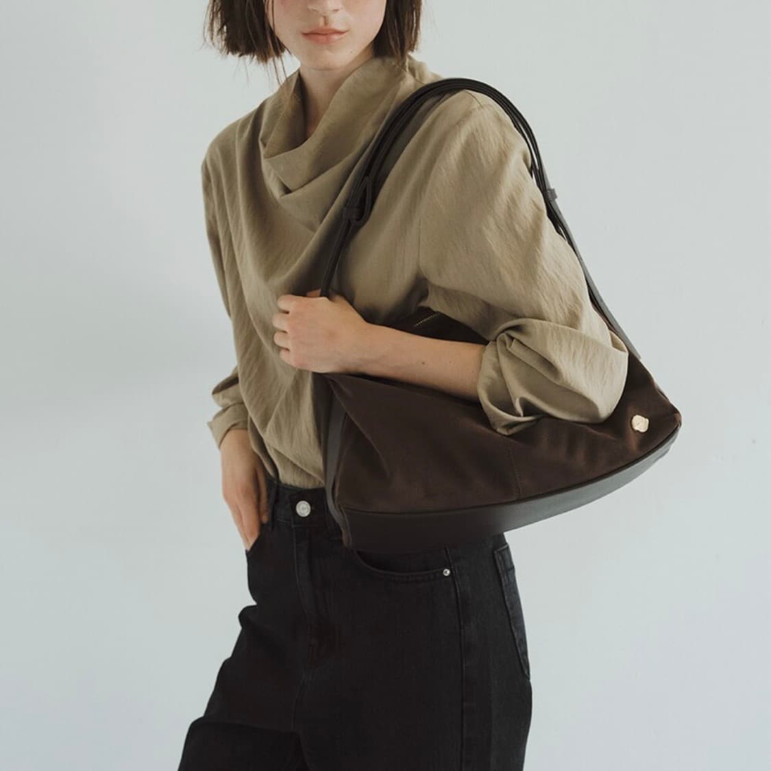 언에디트 스웨이드 데일리 호보백 상품이미지6