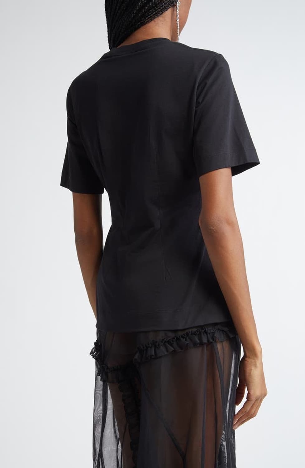 [S,M]시몬로샤 Balconette 러플 탑/블랙 상품이미지3