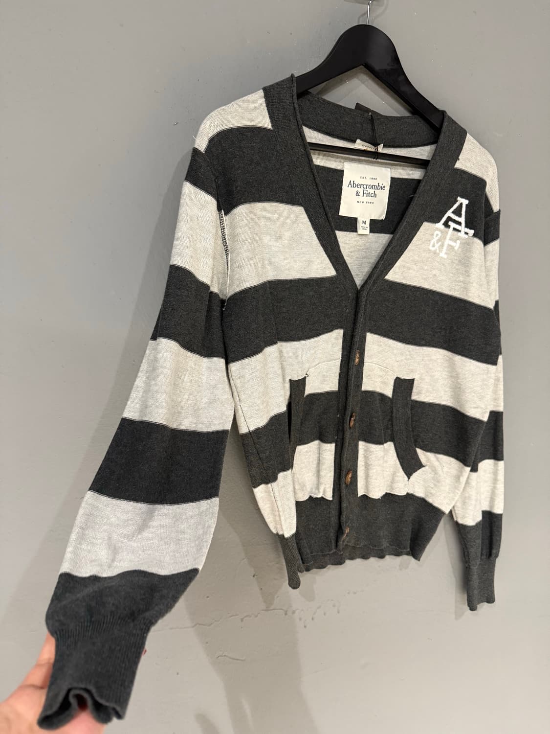 Abecrombie stripe pattern knit cardigan 상품이미지8