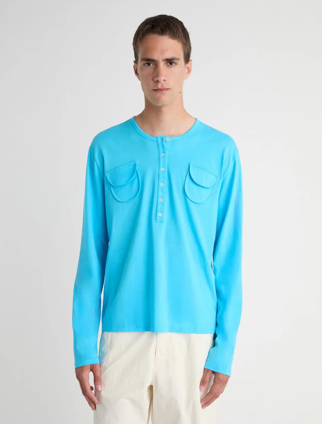 [S,M,L]팔로마울 Nestor B 포켓 티셔츠/블루 상품이미지4