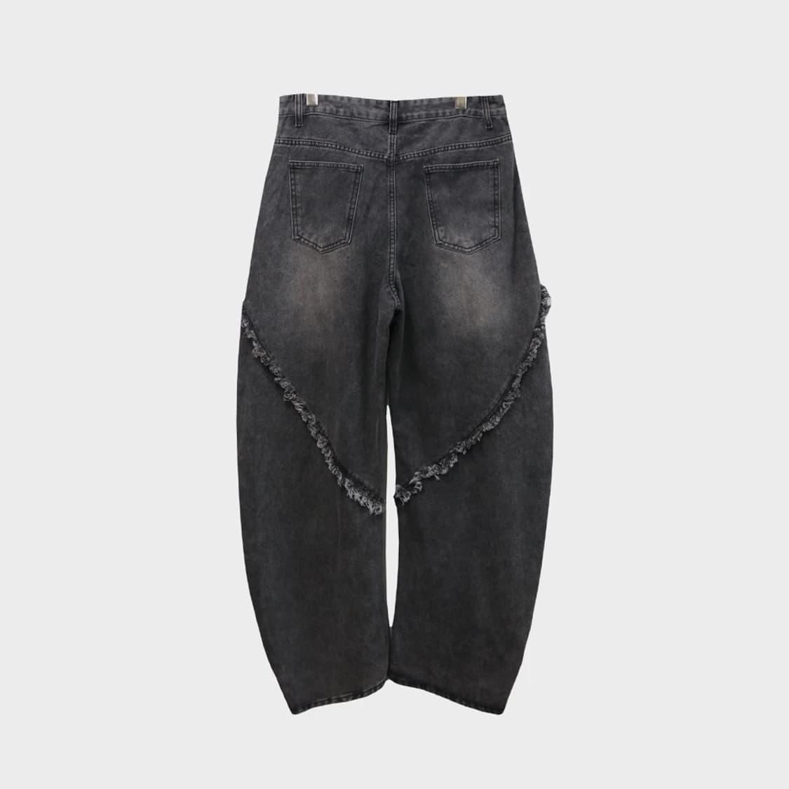 절개 데미지 디테일 벌룬핏 데님팬츠 62088 상품이미지2