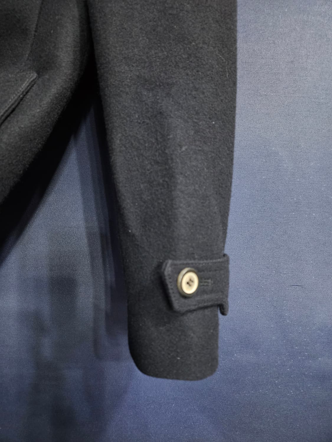 솔리드옴므 우영미 네이비컬러 남성 슬림핏 95 더블 반코트  상품이미지5