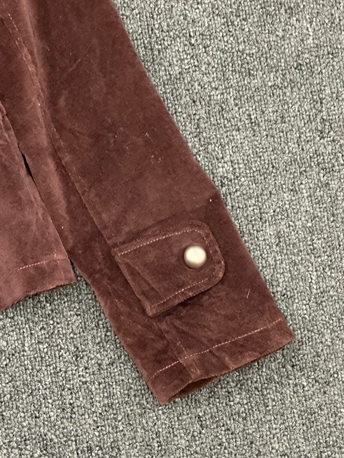 OS)Japanese vintage 여성 브라운 스웨이드 블레이저 상품이미지6