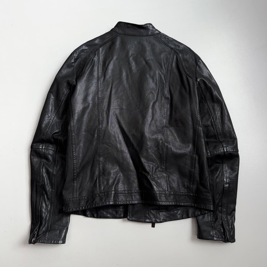 아르마니 리얼레더 염소가죽 사선 라이더 릭오웬스맛 가죽자켓 상품이미지3