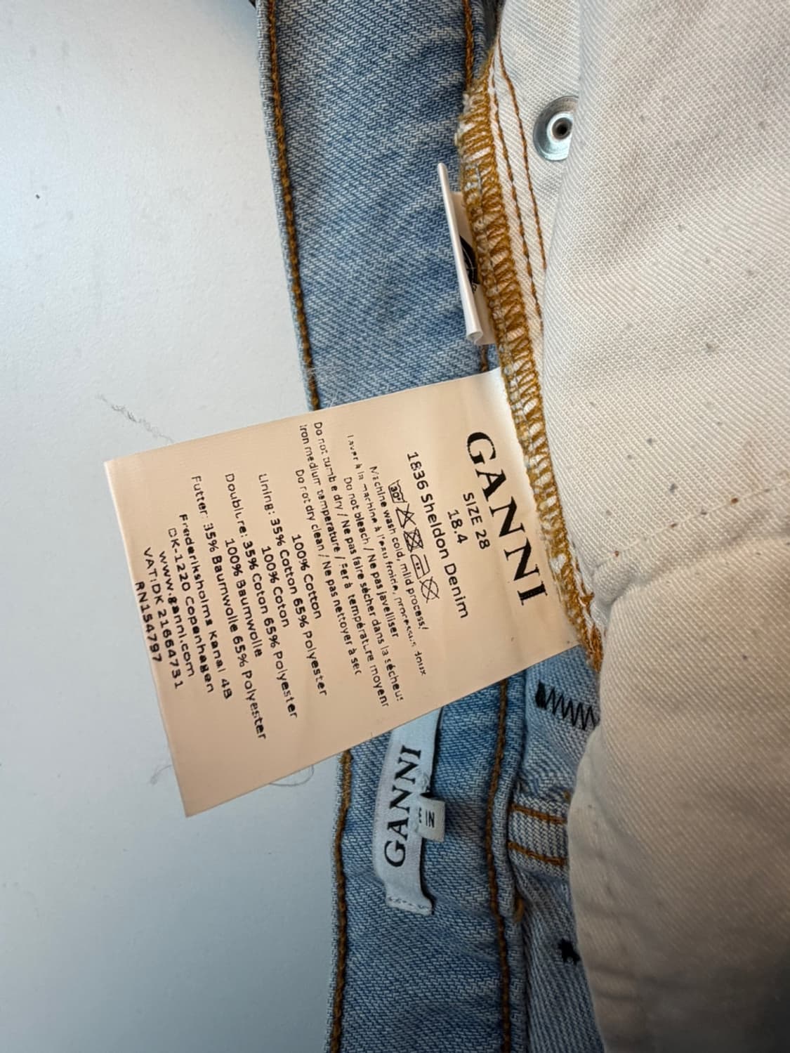 가니 하이웨스트 부츠컷 데님 팬츠  상품이미지8