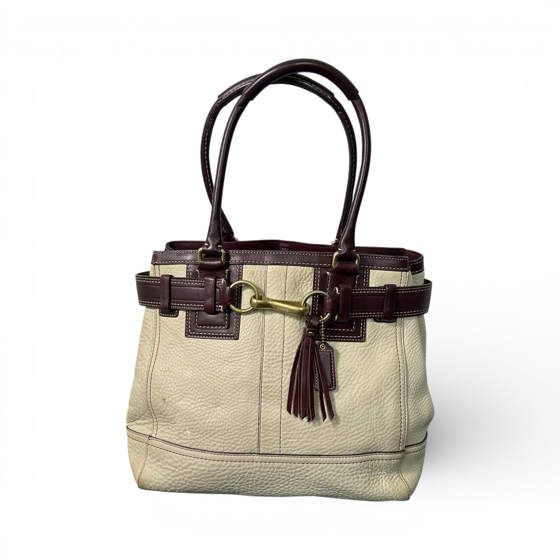 코치 가방 아이보리 빈티지 햄튼 숄더백 토트백 상품이미지1