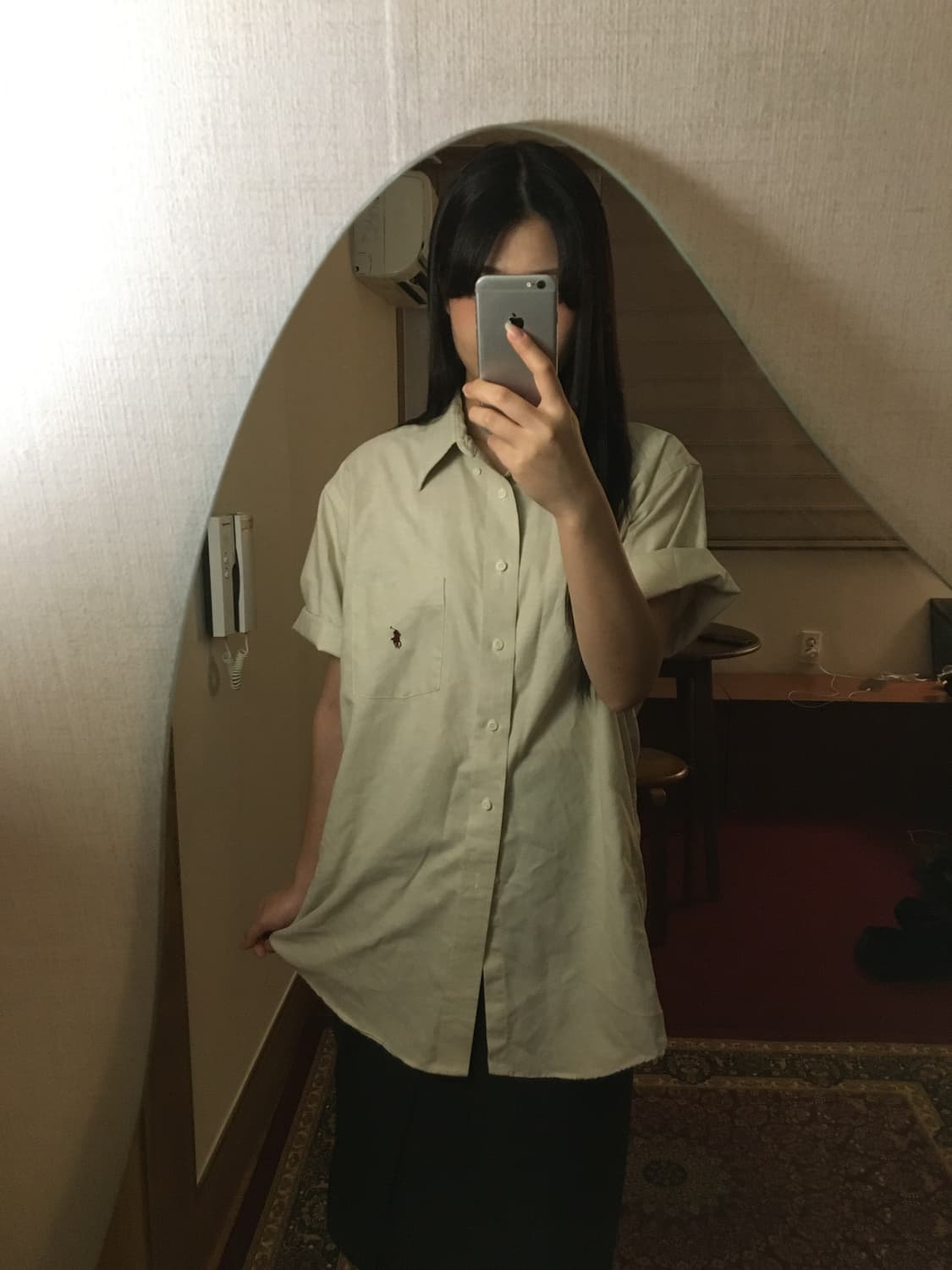 폴로 랄프로렌 베이지 반팔 셔츠 상품이미지3