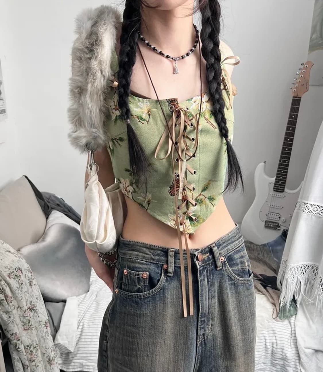butterfly corset top 상품이미지2