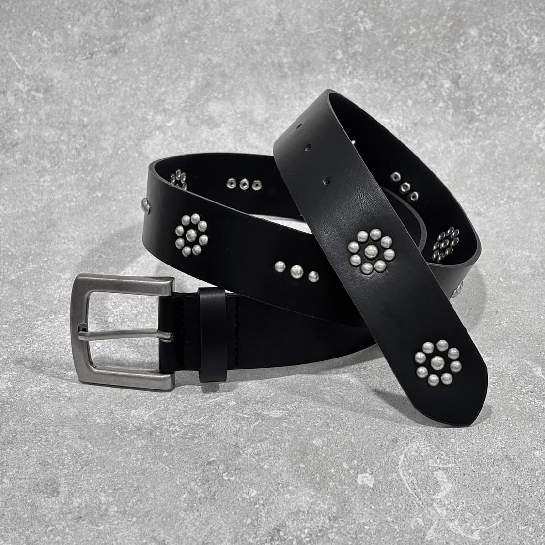 Oribell 데이지 플라워 스터드 이탈리아 소가죽 웨스턴 벨트 상품이미지9