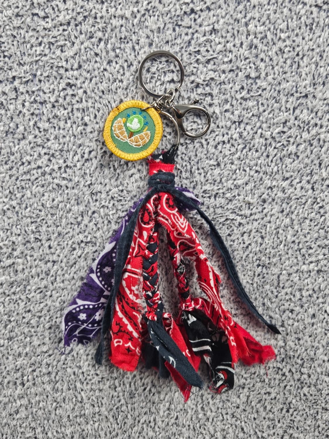 핸드메이드 커스텀 패치 반다나 카라비너 키링 ( OS ) / 10875 상품이미지1