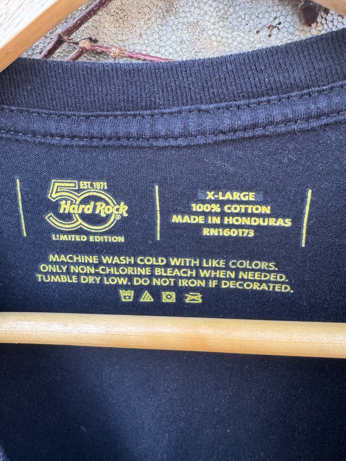 하드락카페 빈티지 신시내티 50주년 프린팅 반팔 티셔츠 블랙 xl 상품이미지4