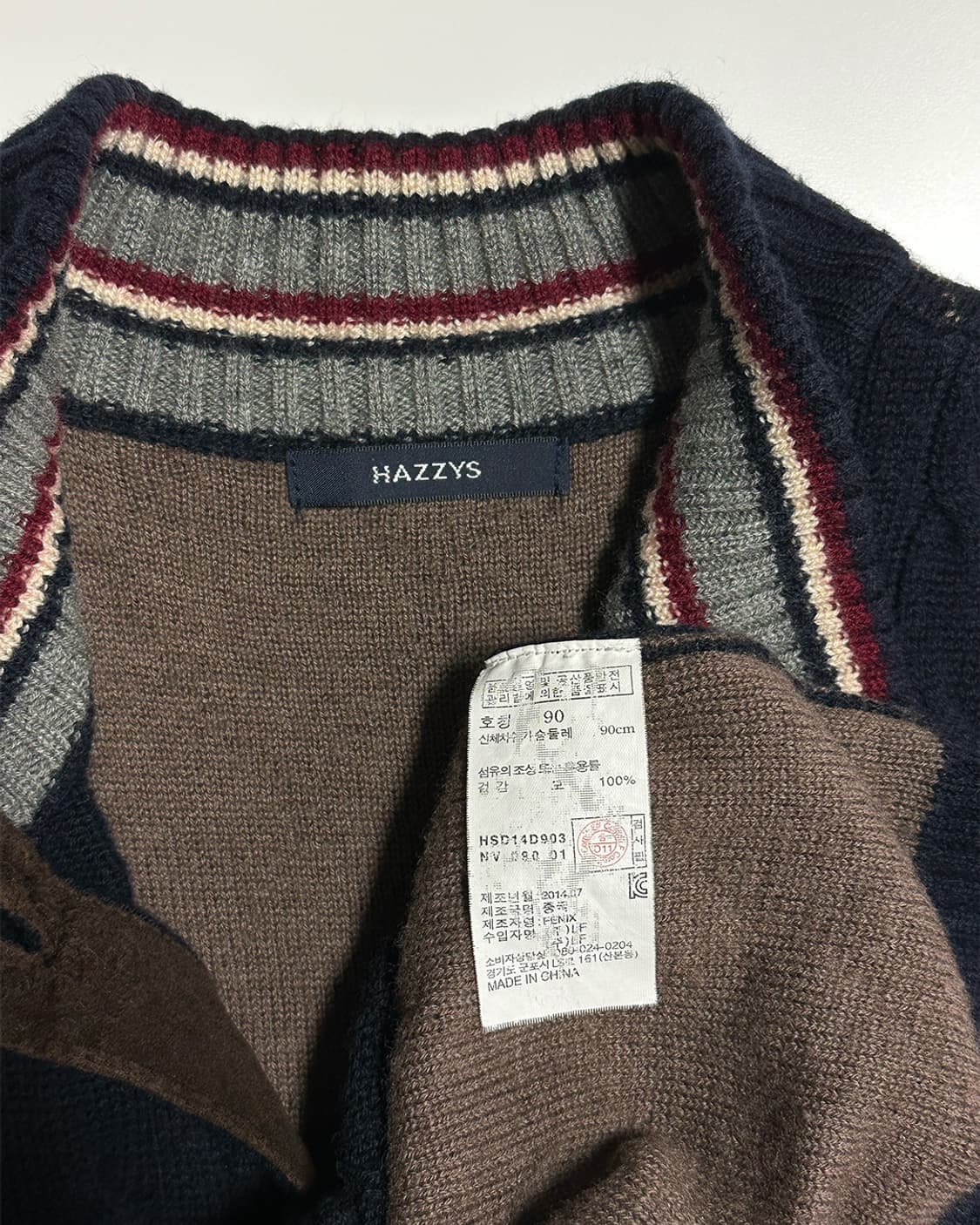 헤지스 케이블 니트 베스트 상품이미지3