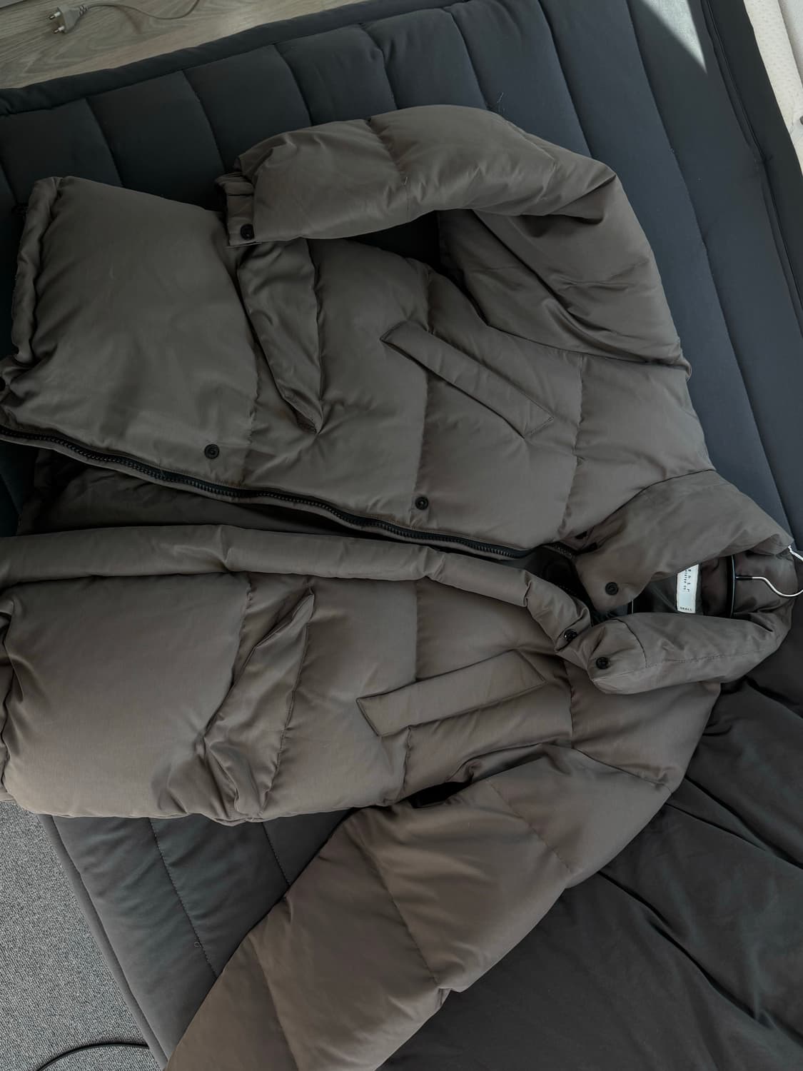 셔터 숏패딩 구스 자켓 브라운 S 상품이미지1