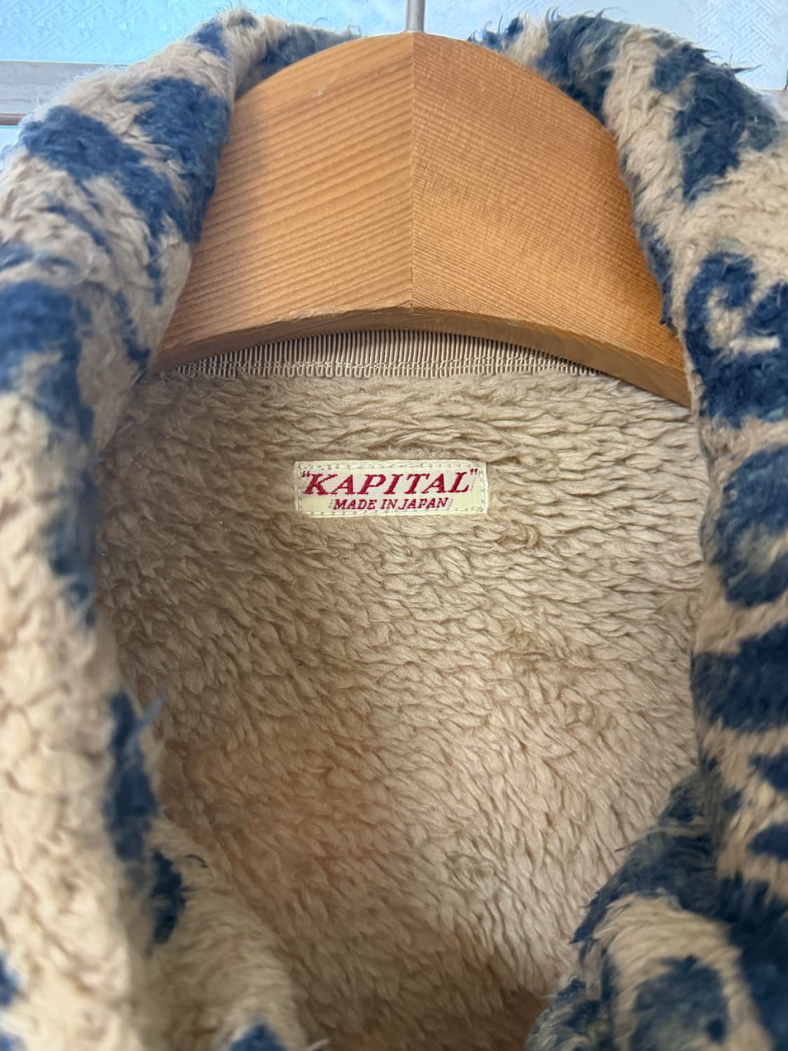 캐피탈 다마스크 패턴 마리아 플리스 집 블루종 베이지 3사이즈 상품이미지3