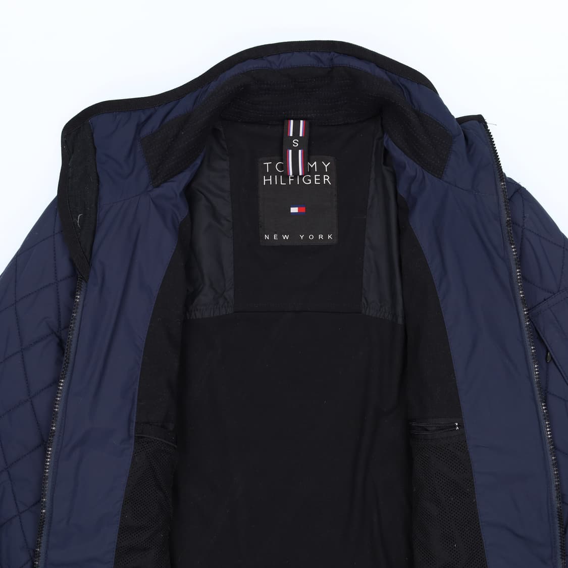 [S] 타미힐피거 퀄팅 와펜 경량 패딩 점퍼 자켓 네이비 N6944 상품이미지4