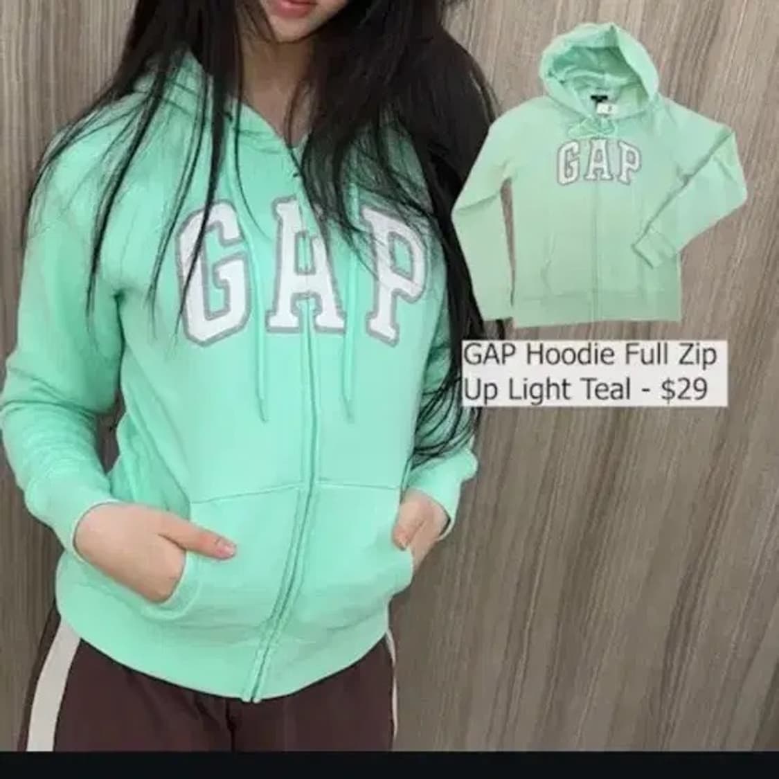 갭 gap 민트 후드집업 구해요 상품이미지1