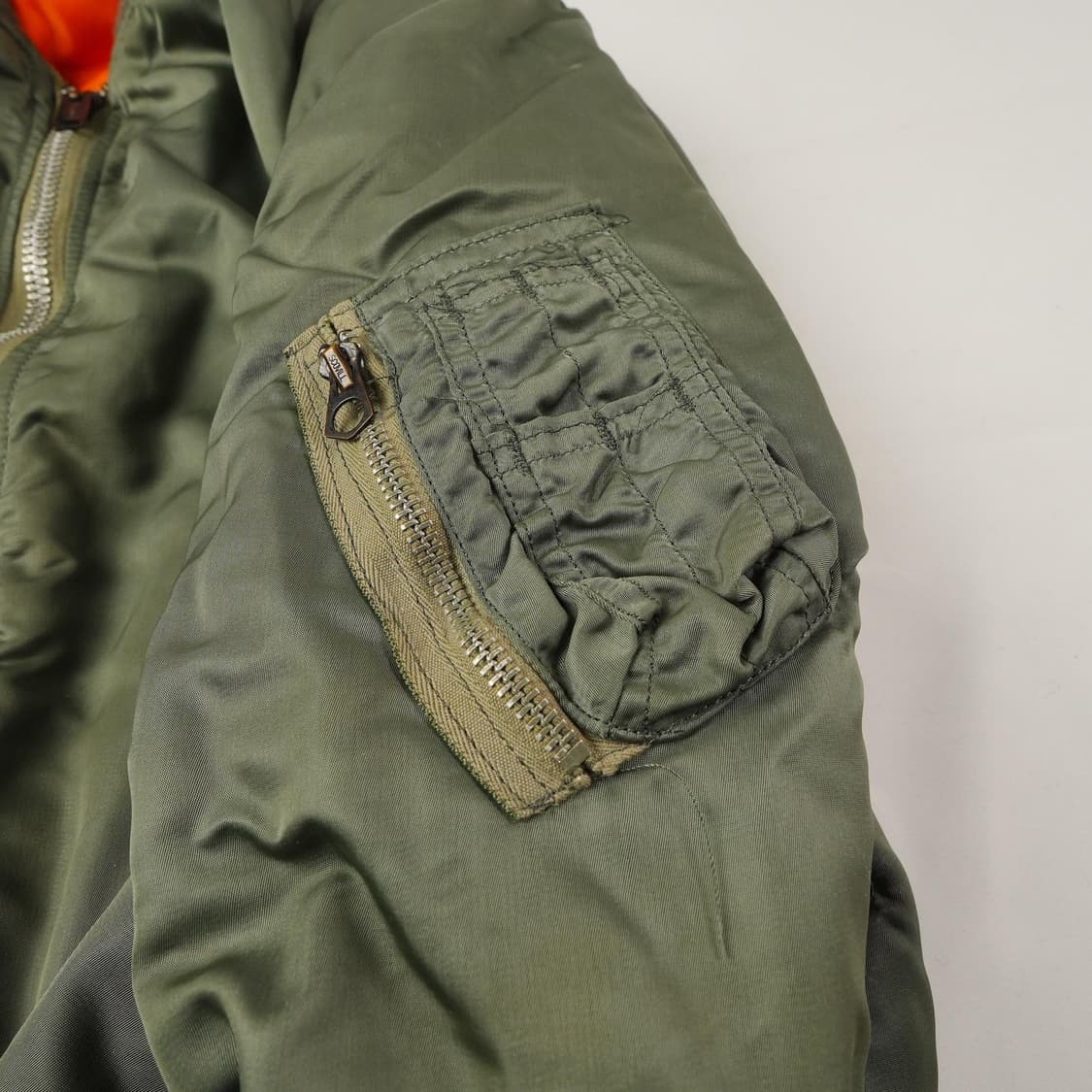 70s 미공군 납품용 알파인더스트리 MA-1 플라이트자켓 세이지 상품이미지3