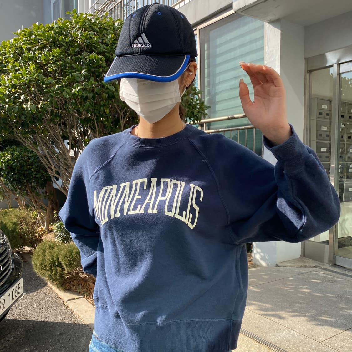 챔피온 미니애폴리스 아치 로고 스웨트셔츠 (Navy) 상품이미지1