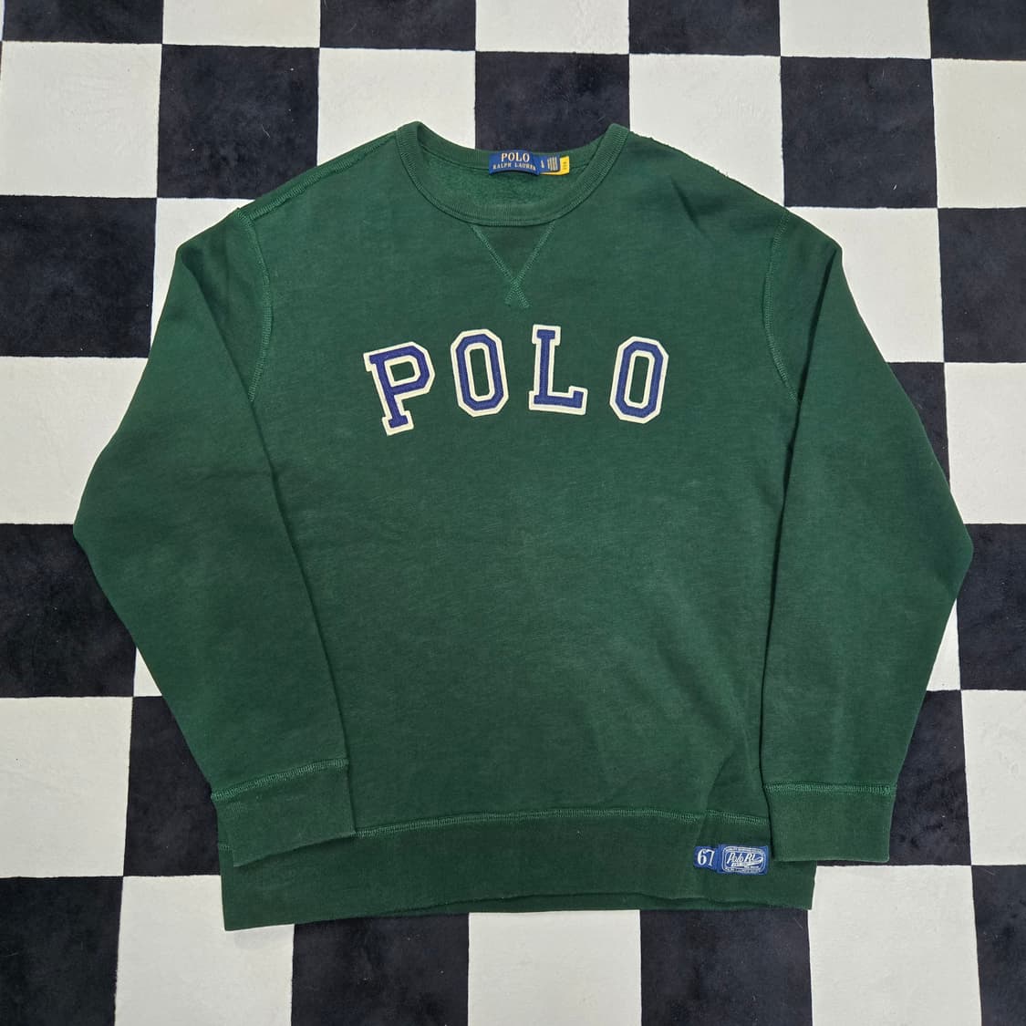L 폴로랄프로렌 스펠아웃 스웻셔츠 맨투맨 그린 상품이미지1