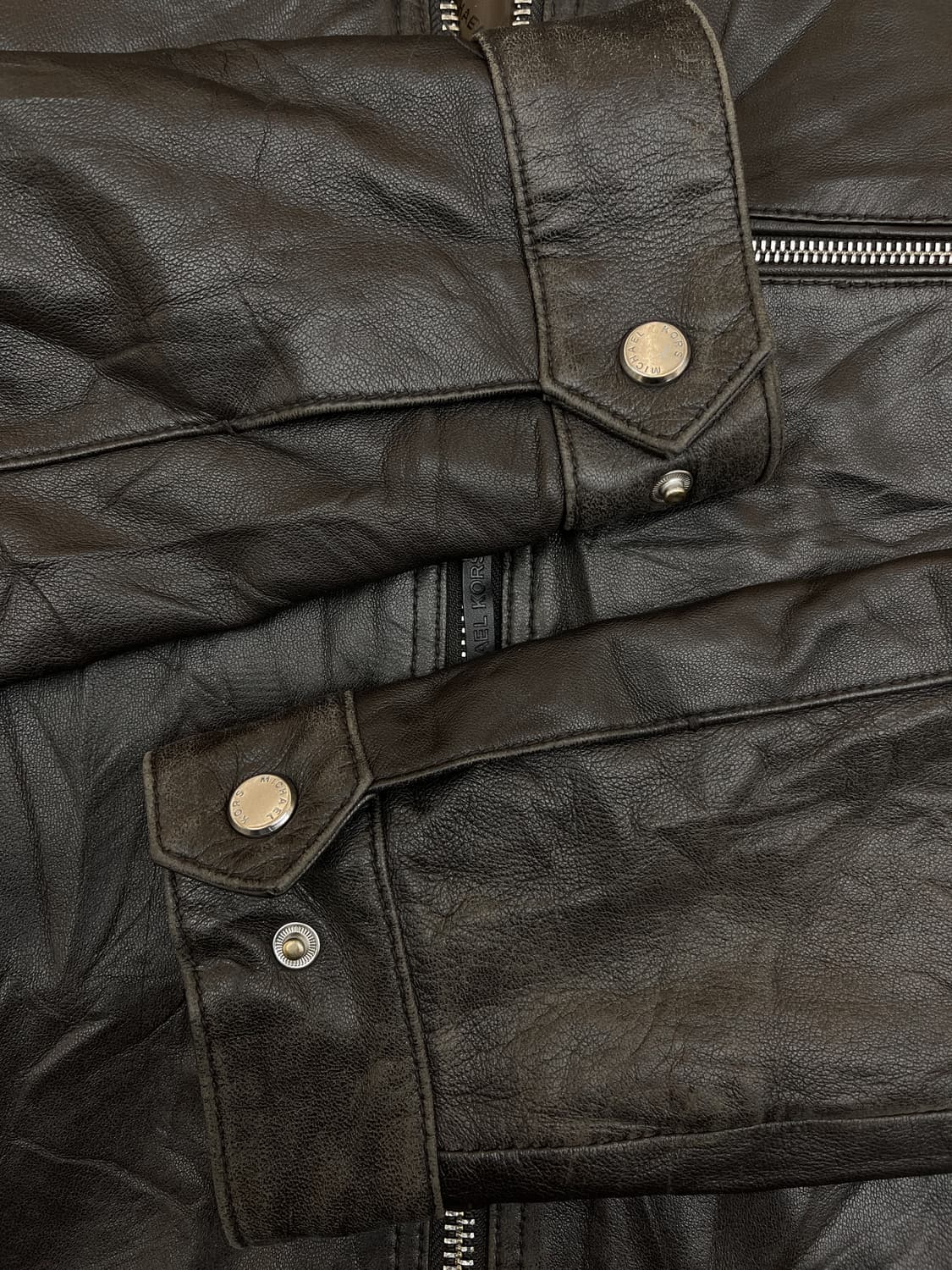 마이클코어스 램 레더 바이커 자켓 상품이미지6