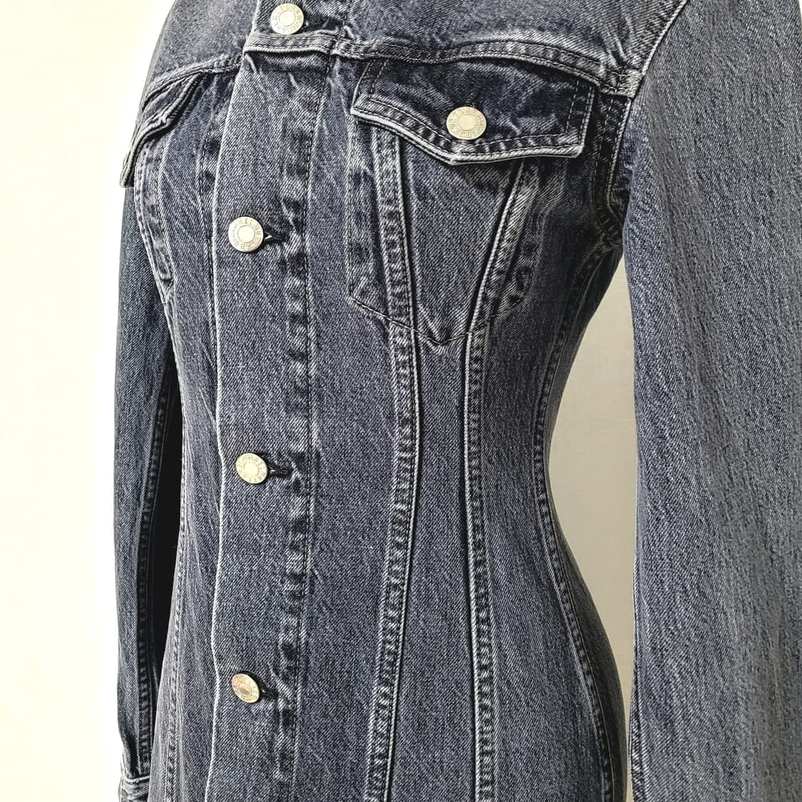 헬무트랭 데님 원피스 (44~날씬55) 1회착/상태초특급 상품이미지5