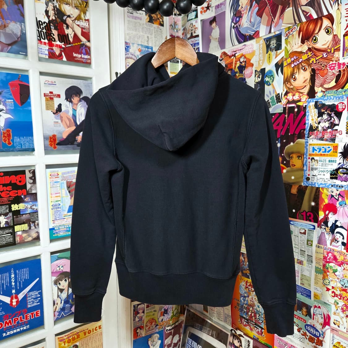 90'S 챔피온 리버스위브 블랙 후드티 상품이미지5