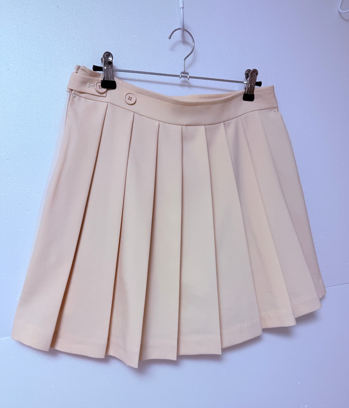 데일리쥬드 플리츠 스커트 베이지 테니스룩 속바지 일체형 M 상품이미지4