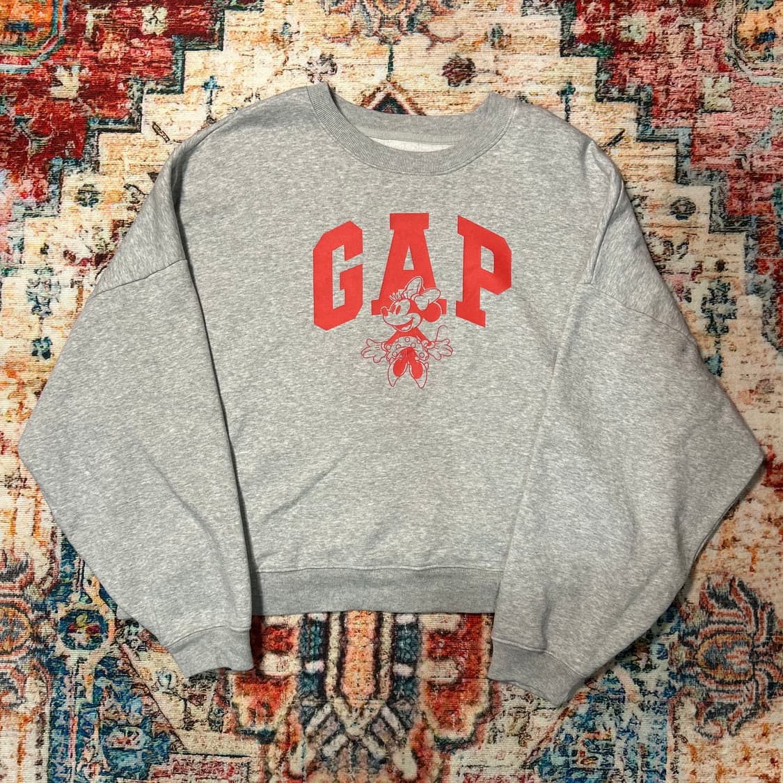 [XL] 갭 GAP 디즈니 미니 마우스 크롭핏 맨투맨 상품이미지1