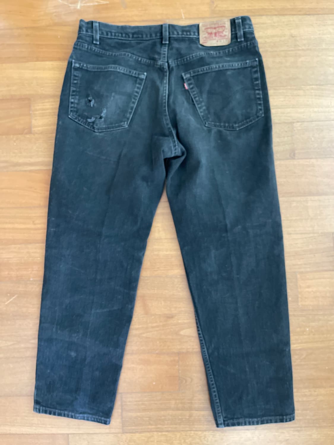 90s 리바이스 550 블랙 데님 팬츠 38x32 상품이미지5