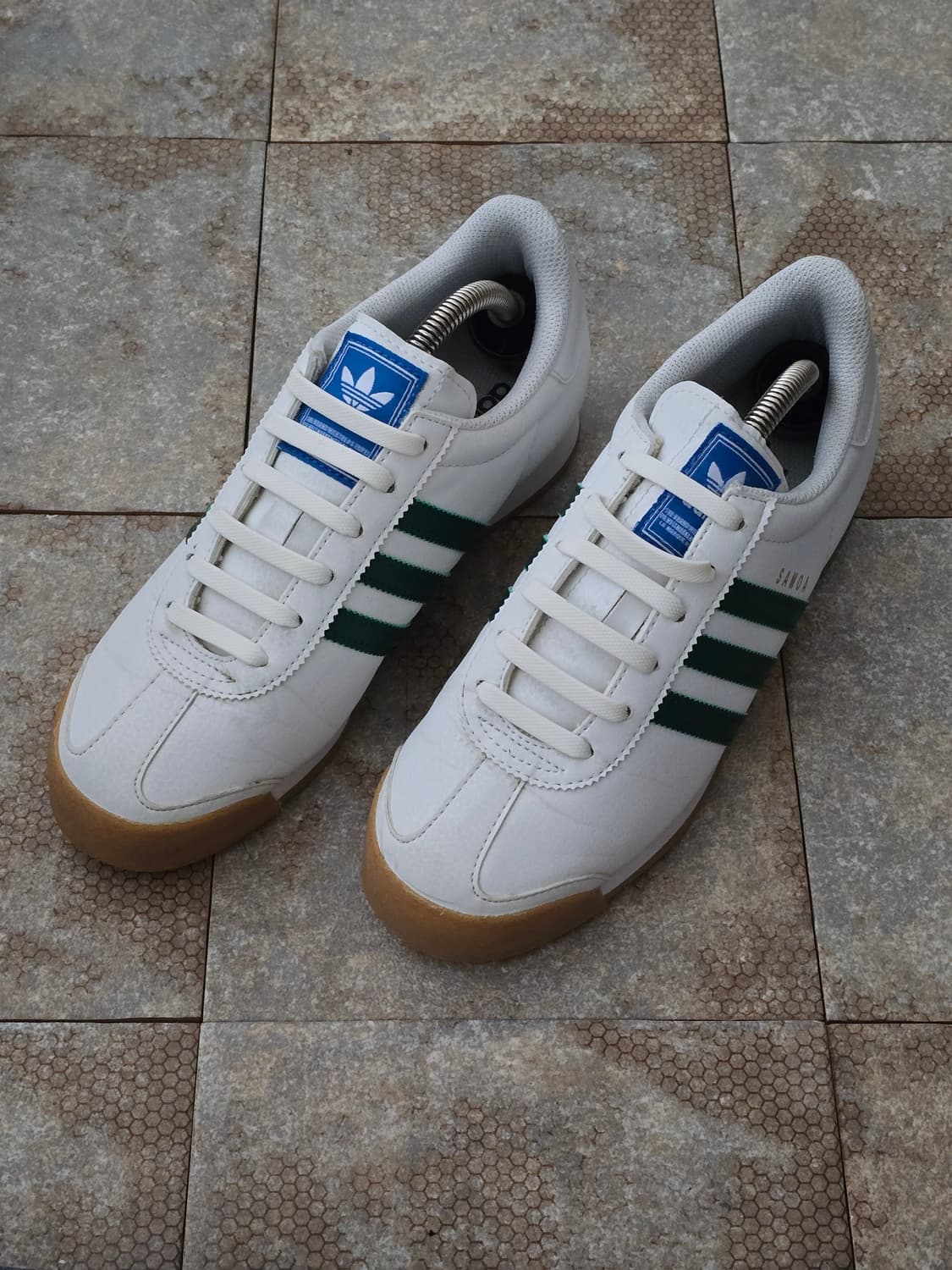 (240)아디다스 사모아 화이트 그린 상품이미지1