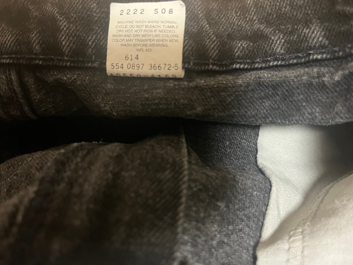 리바이스 오렌지탭 made in usa 90s 550 흑청 상품이미지5