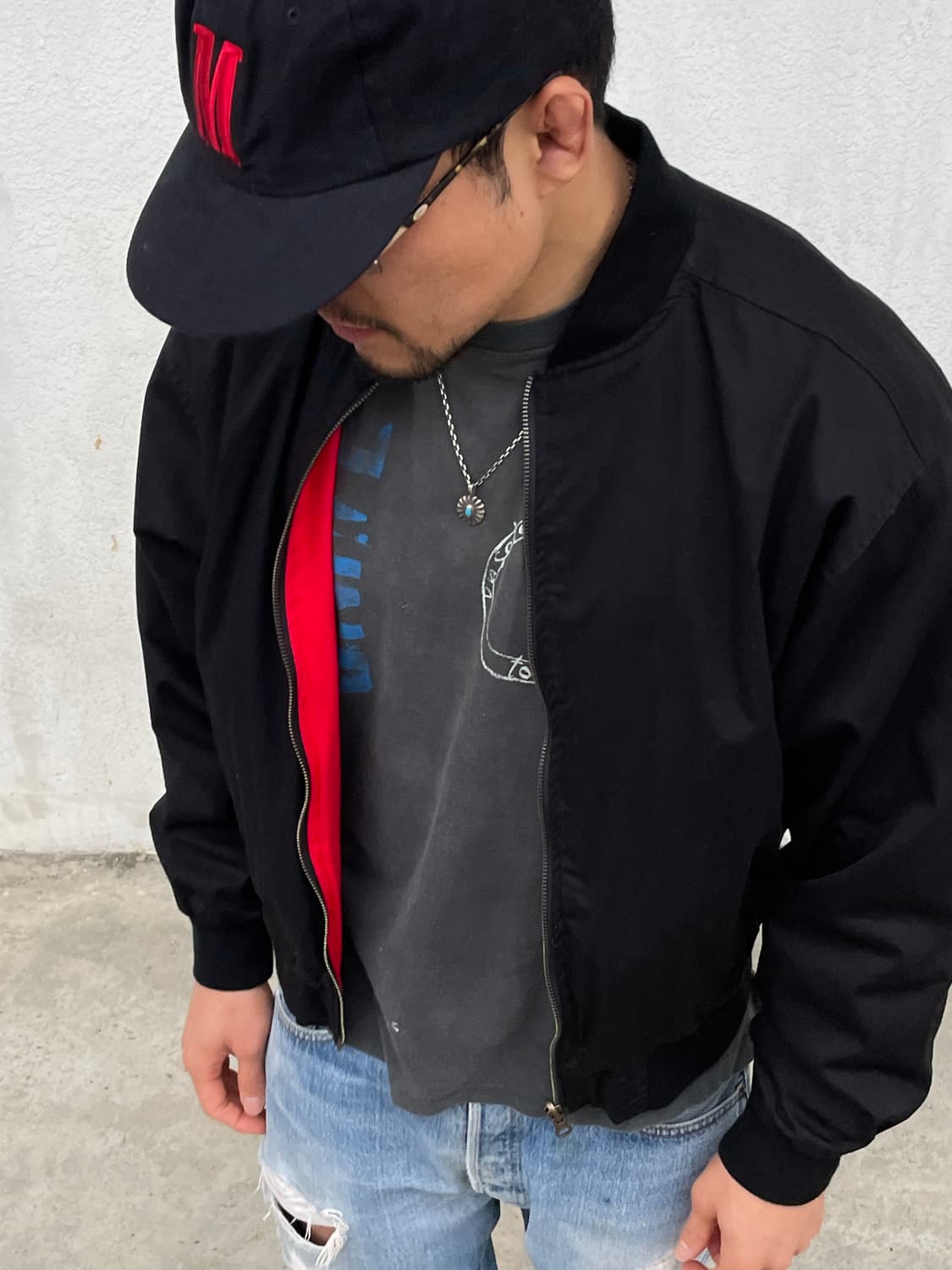 90s Marlboro Reversible Bomber Jacket 상품이미지8