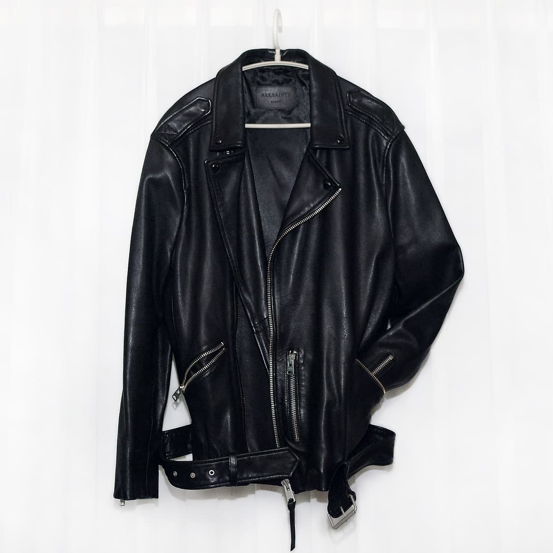 올세인츠 카호 양가죽 벨티드 더블 라이더 자켓 (L / 100) 상품이미지1