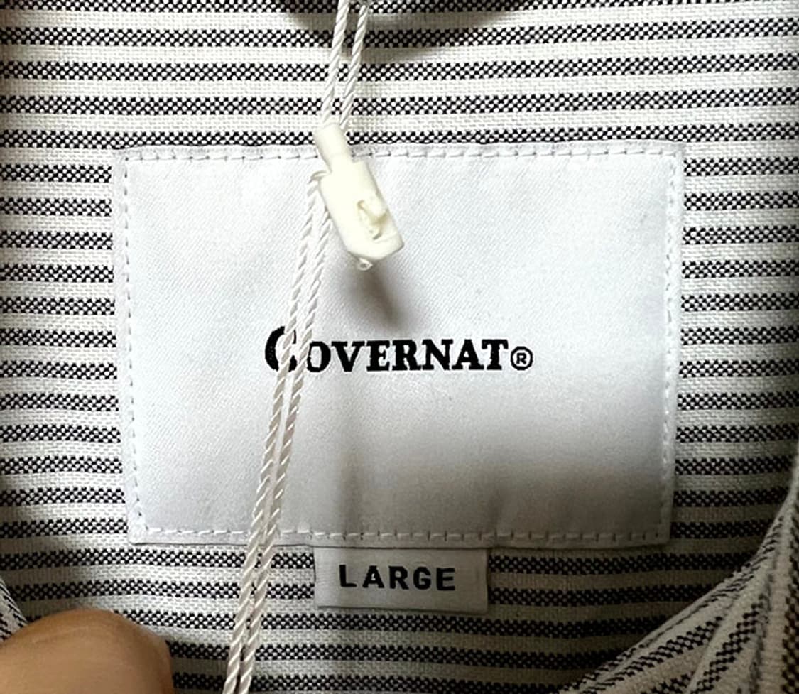 커버낫 C로고 남자 옥스포드 스트라이프 오버셔츠 춘추 새상품 L 100  상품이미지3