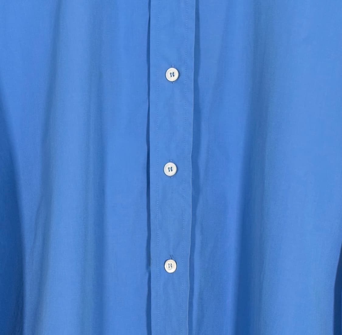 [36] 미우미우 자수 로고 포플린 오버사이즈 롱 셔츠 페리윙클 블루 상품이미지5