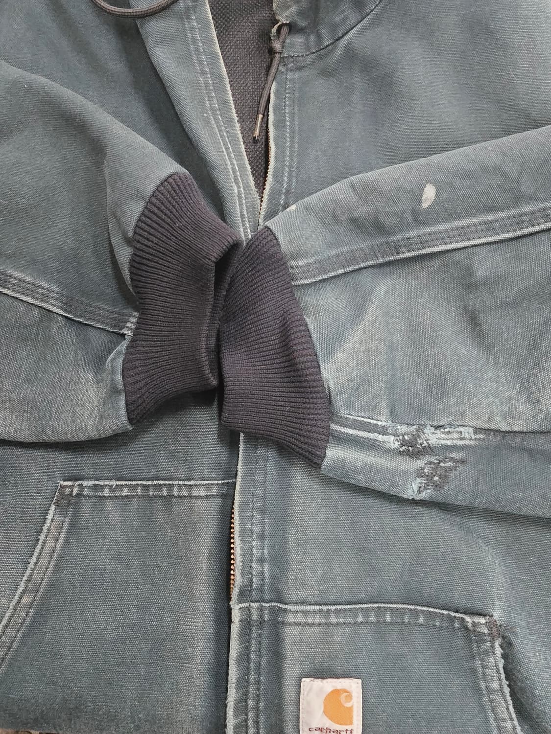 칼하트 후드 집업 자켓 그린 상품이미지10