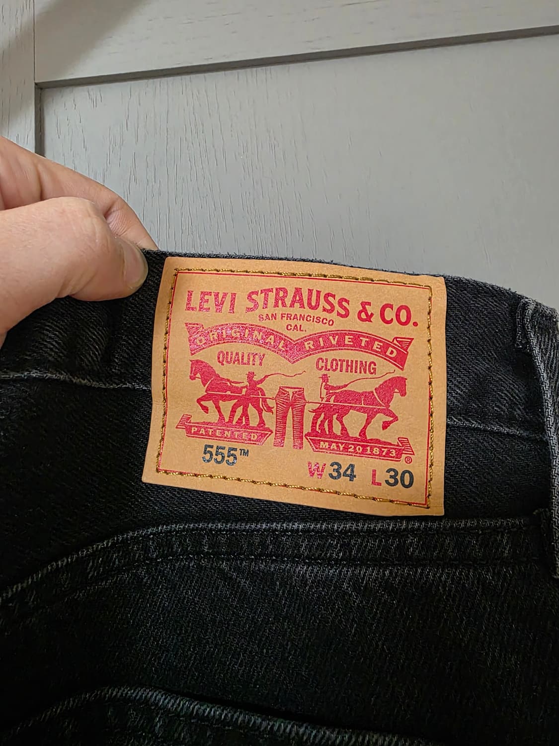 리바이스 555 릴렉스 스트레이트 흑청 34x30 상품이미지3