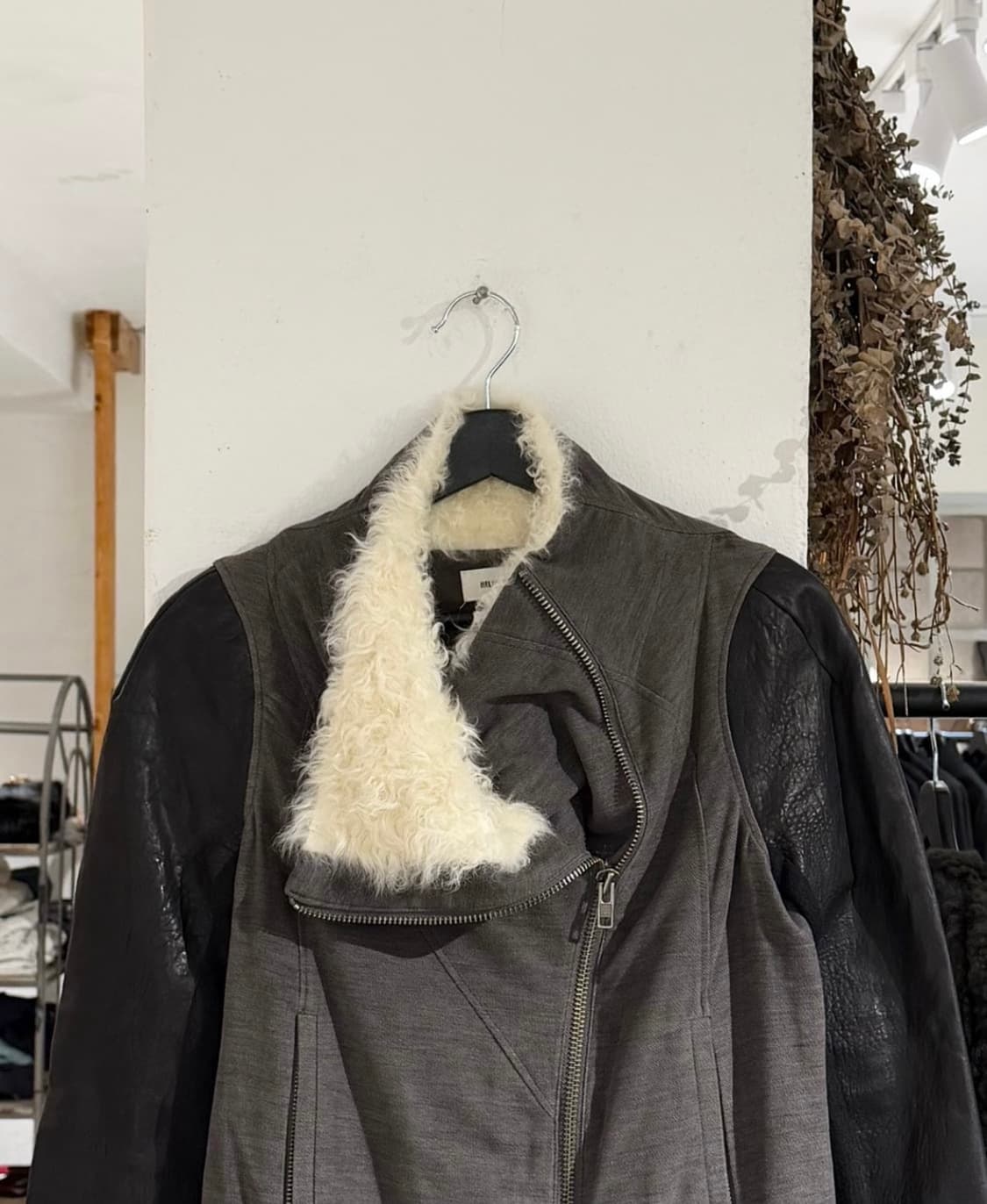 헬무트랭 그레이 램스킨 레더 시어링 퍼 자켓 상품이미지9