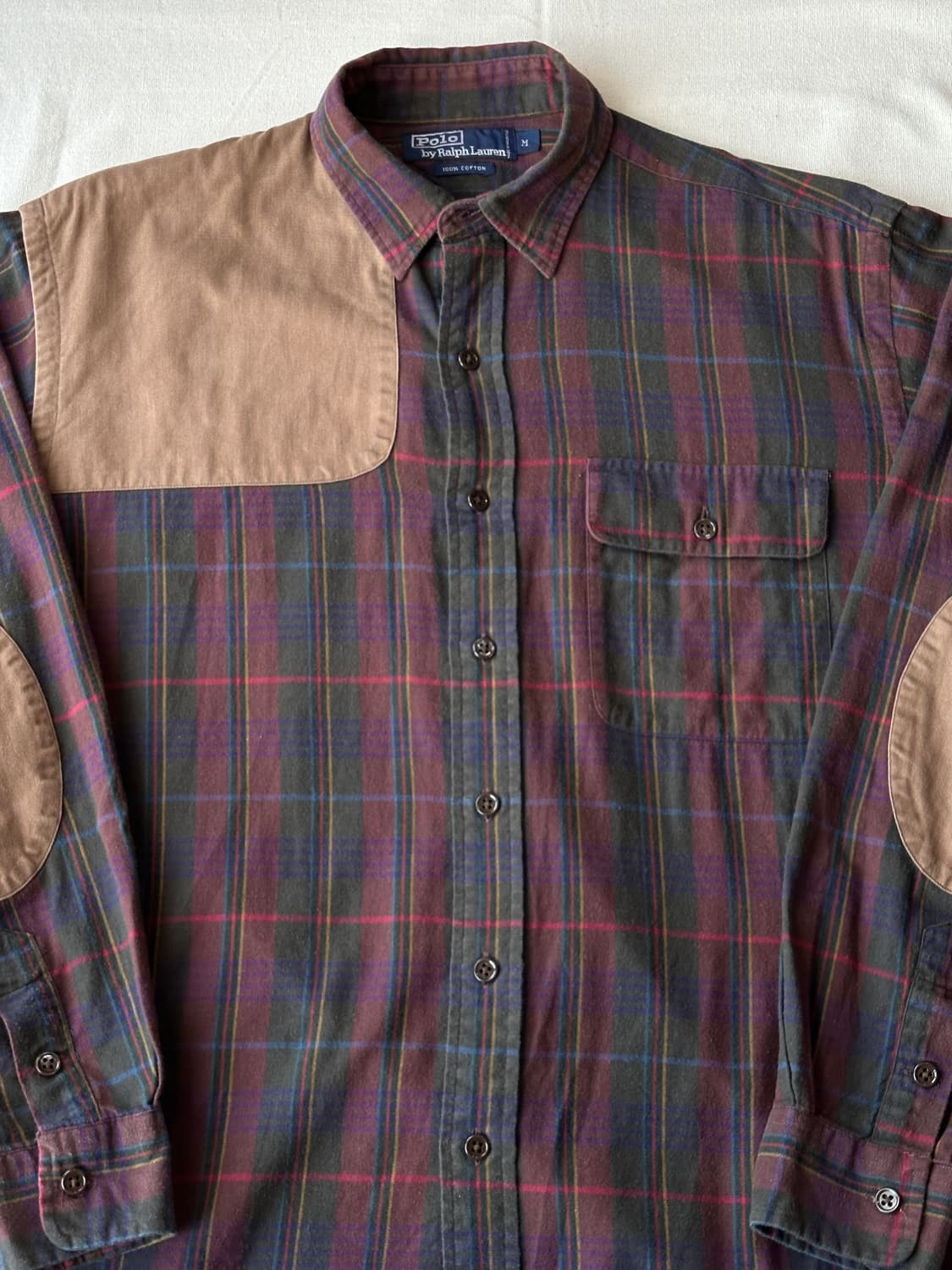 폴로 랄프로렌 헌팅 체크셔츠 M (숄더 엘보우 패치) 상품이미지3