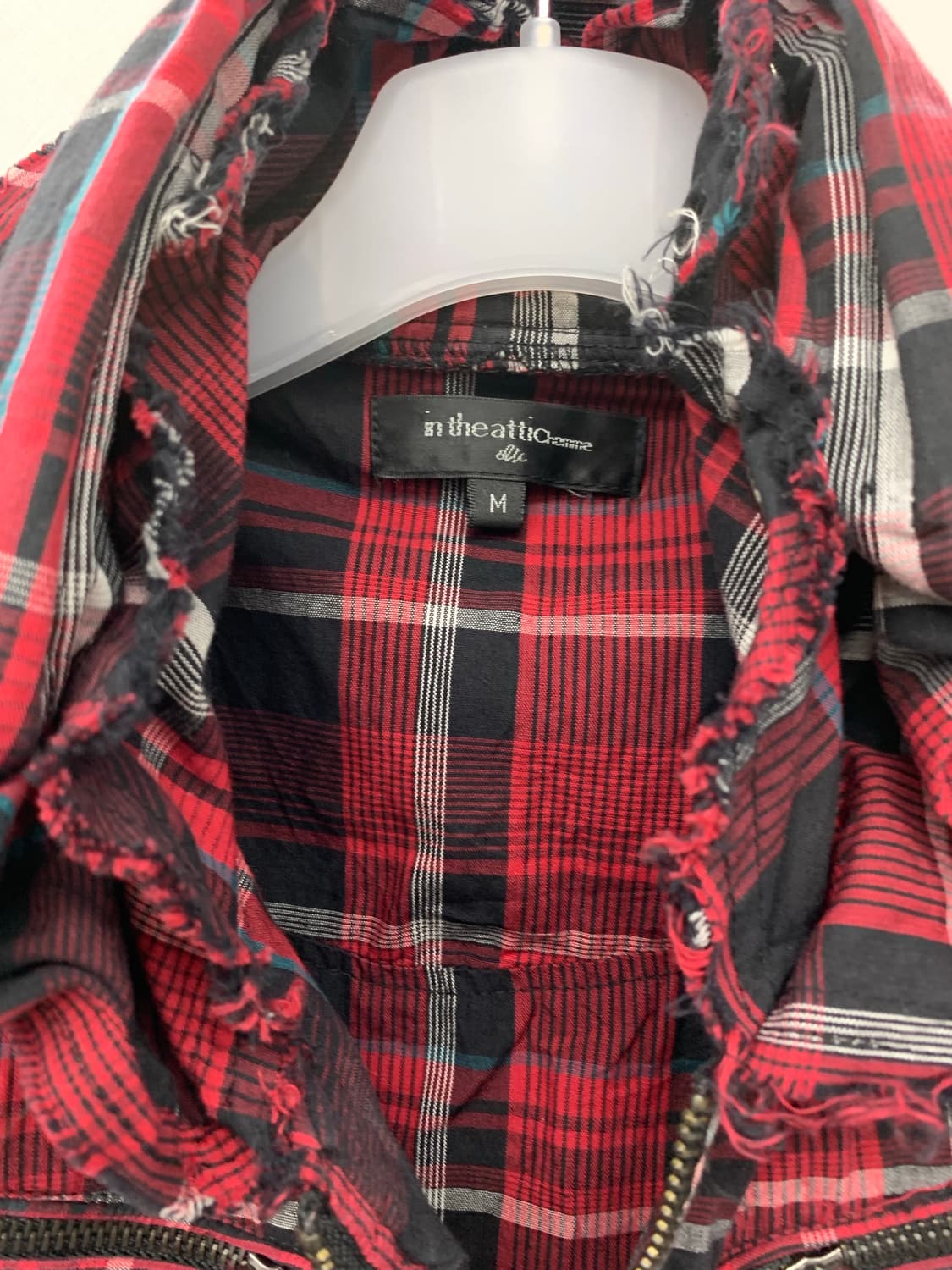 인더에틱 옴므 데미지 디테일 체크 펑크 베스트 상품이미지6