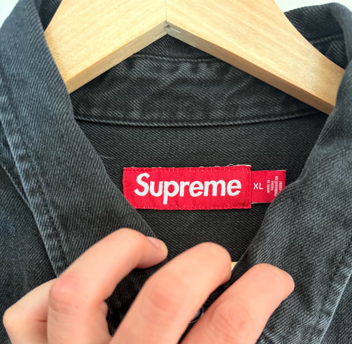 슈프림(supreme) 루즈핏 흑청 셔츠 상품이미지5