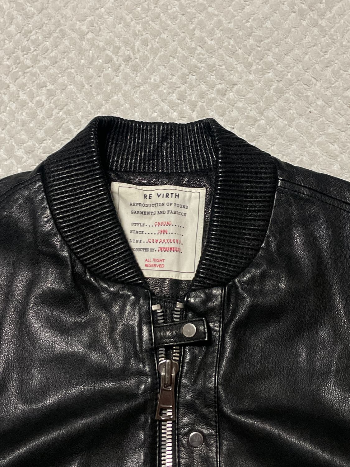 INTERMEZZO 웨스턴 무드 램스킨 양가죽 바이커 레더 자켓 상품이미지4