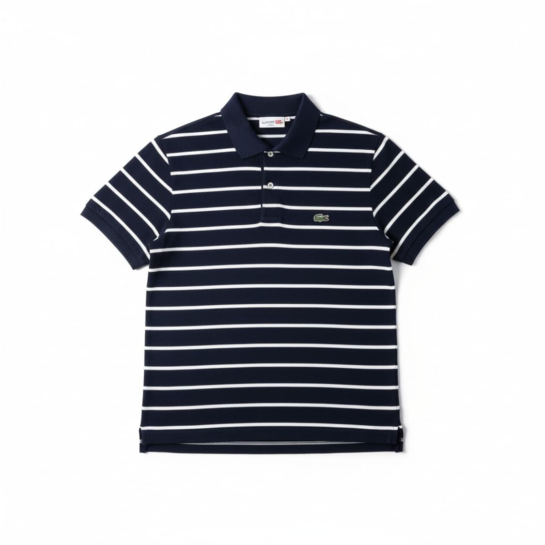 라코스테 스트라이프 반팔 폴로티 네이비 상품이미지1