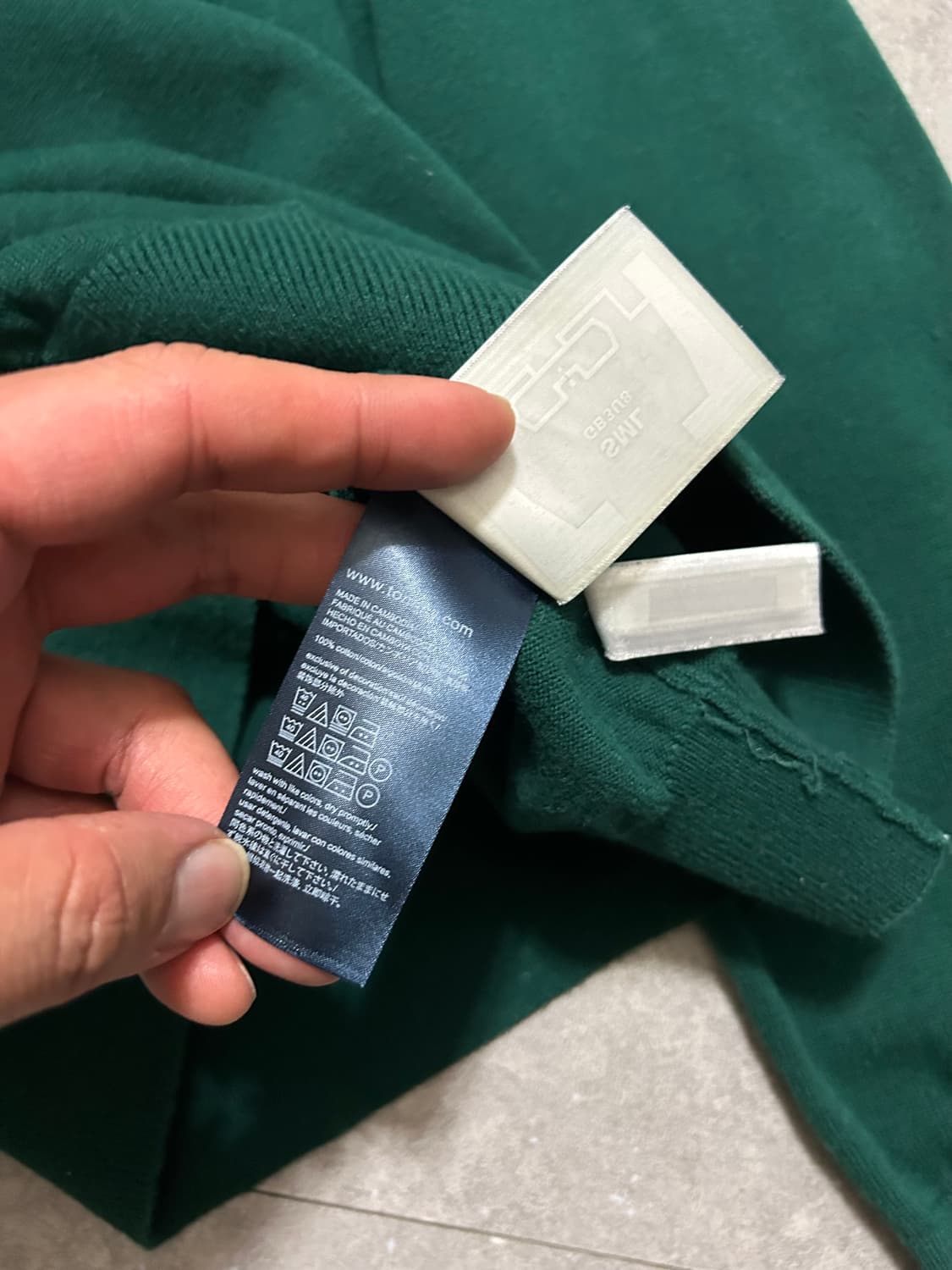 티미힐피거 다크그린  빈티지 코튼 니트  95size  상품이미지5