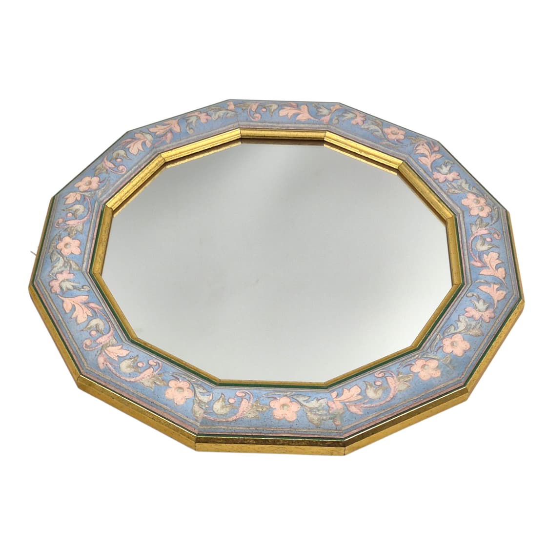 70s 이탈리아 핸드 플로랄 옥타곤 벽거울 상품이미지3