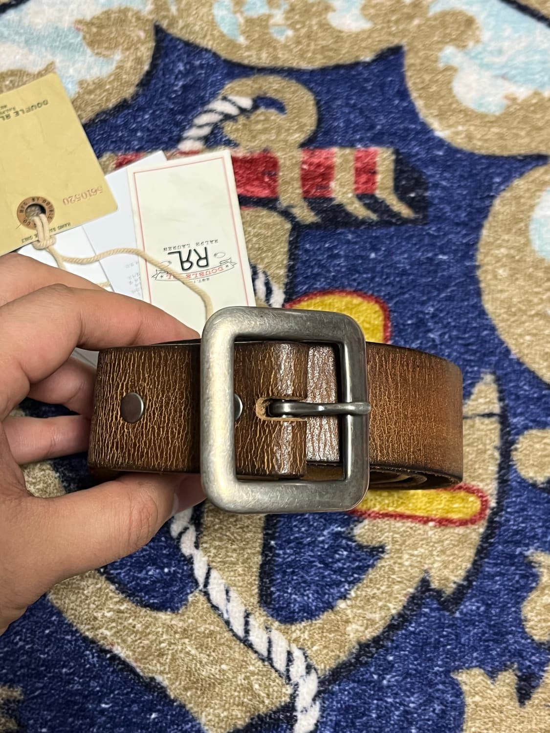 더블알엘 (RRL) 핸드버니시 브라운 벨트 상품이미지3