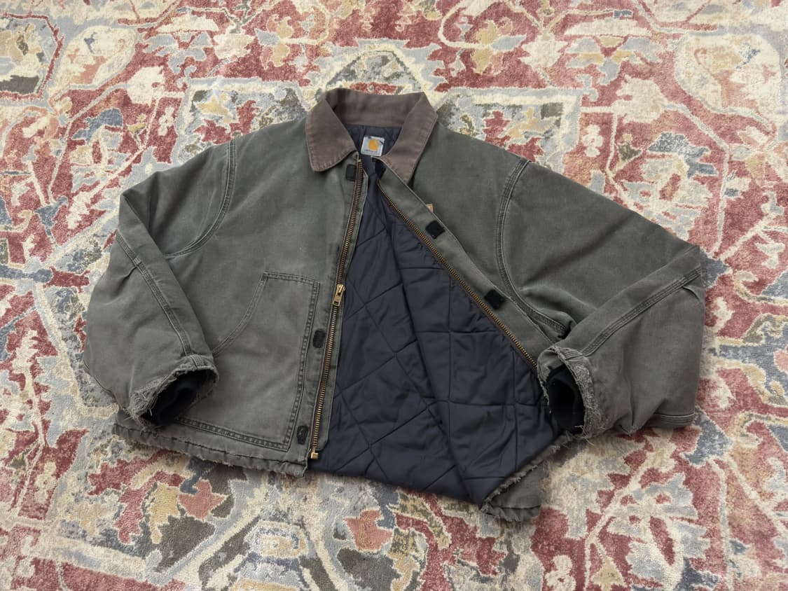 [칼하트] 90s USA J22 초기형 가슴로고 모스그린 2XL 상품이미지3