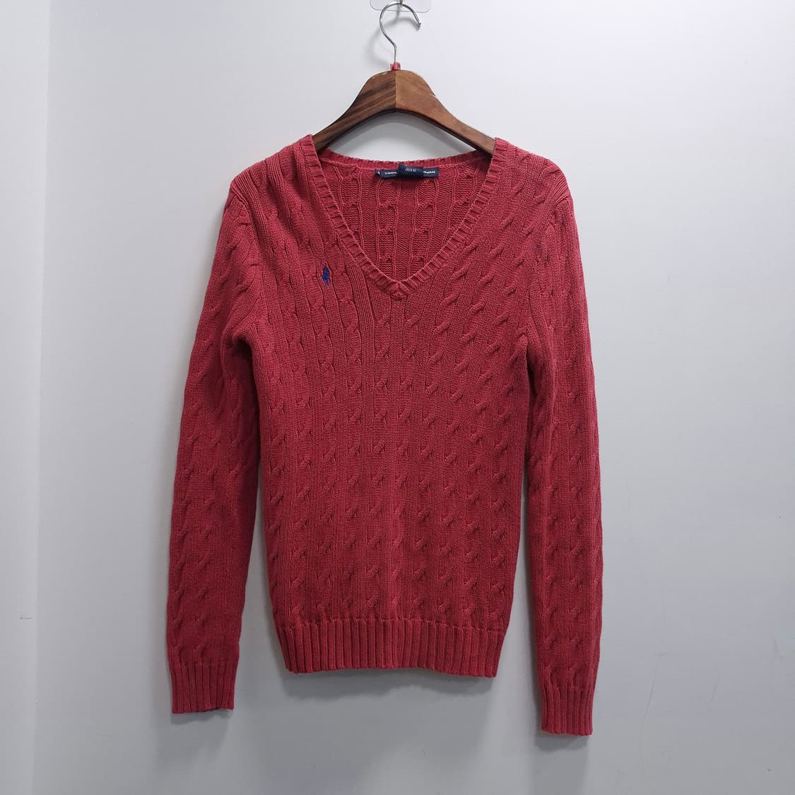 폴로 랄프로렌 브이넥 꽈베기 니트 M 상품이미지1