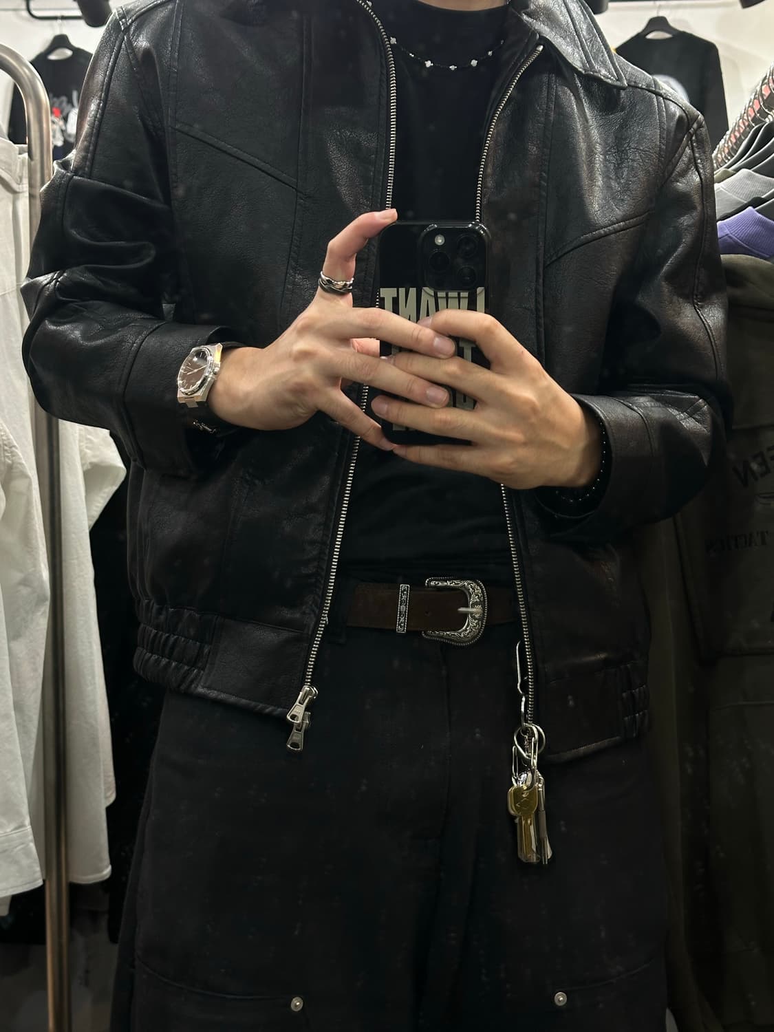 Suede western belt - 스웨이드 웨스턴 벨트 BR 상품이미지5